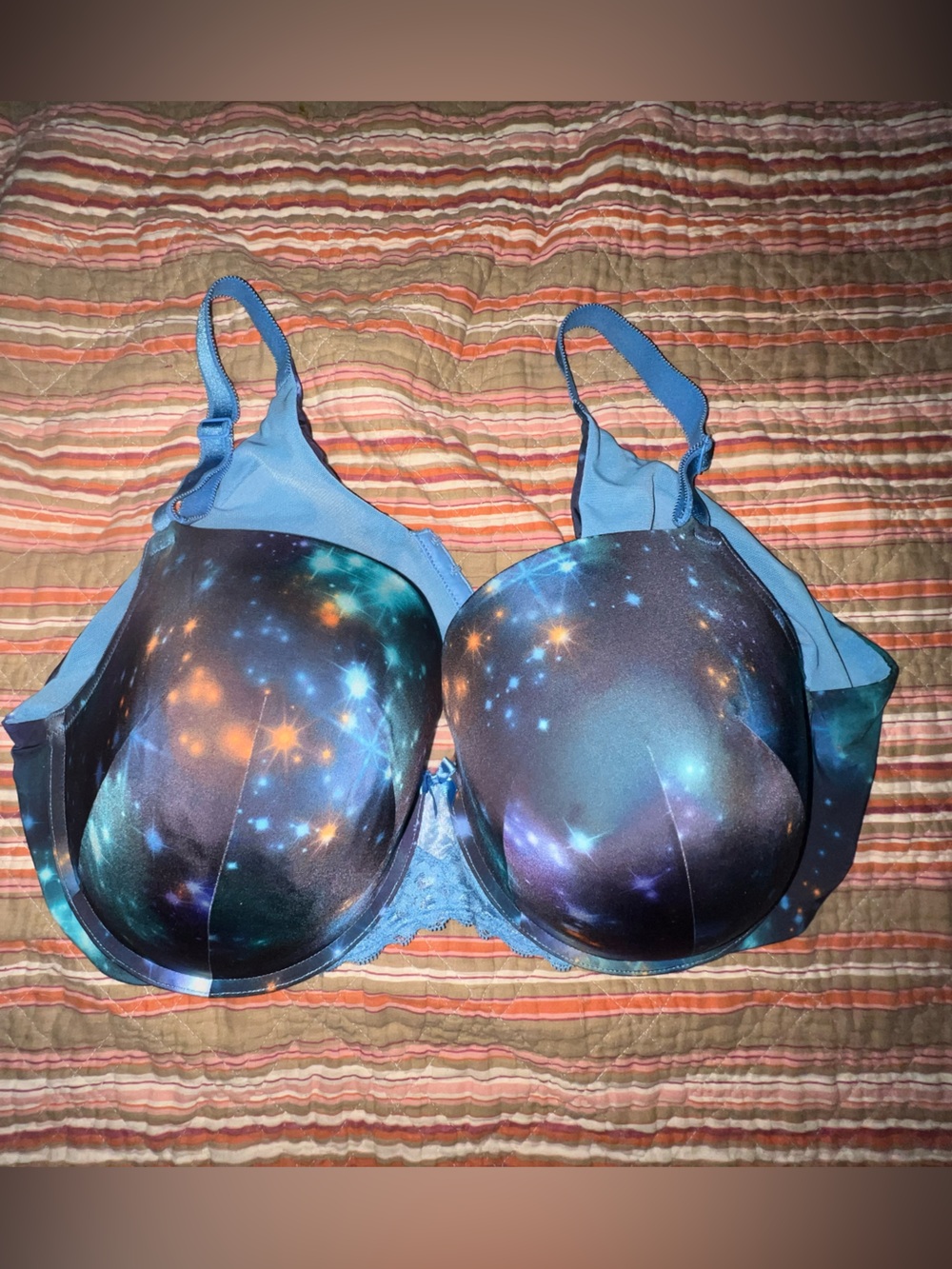 Torrid Curve Back Smoothing Bra in Blue Galaxy Print T-Shirt Bra